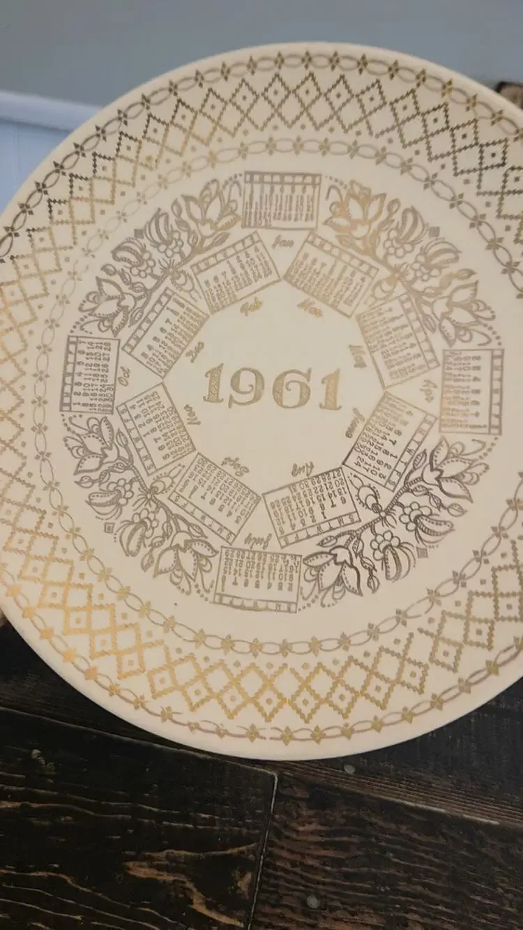 1961 Collectible Birthday Year Calendar Plate Great BD Gift!